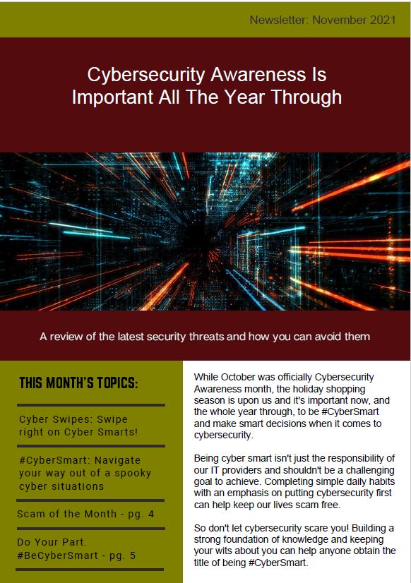 November 2021 Security Awareness Newsletter